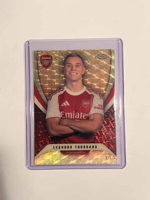 Topps Chrome Arsenal 25/26 Leandro Trossard 1/1 SUPERFRACTOR Arsenal!