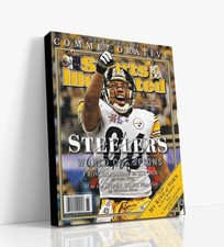 Football Autograph SI Canvas - Hines Ward Super Bowl XL - Steel Celebration