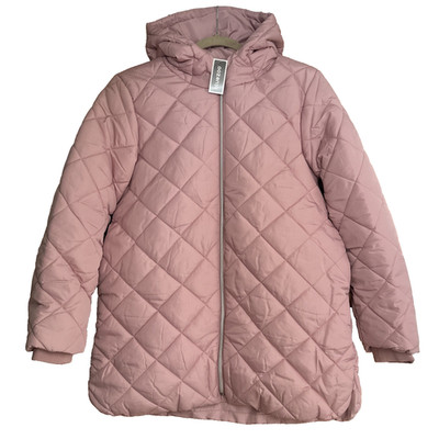 Steppjacke Mädchen rosa Geo blau Zoo Größe 11-12 Jahre Winter Kapuze Reißverschluss