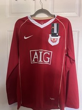 Cristiano Ronaldo 2007-2008 Manchester United Long-Sleeve Home Jersey #7 Large