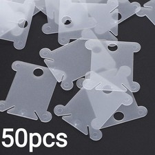 50pcs Plastic Floss Bobbins for Cross Stitch Embroidery Thread Organiser Cards