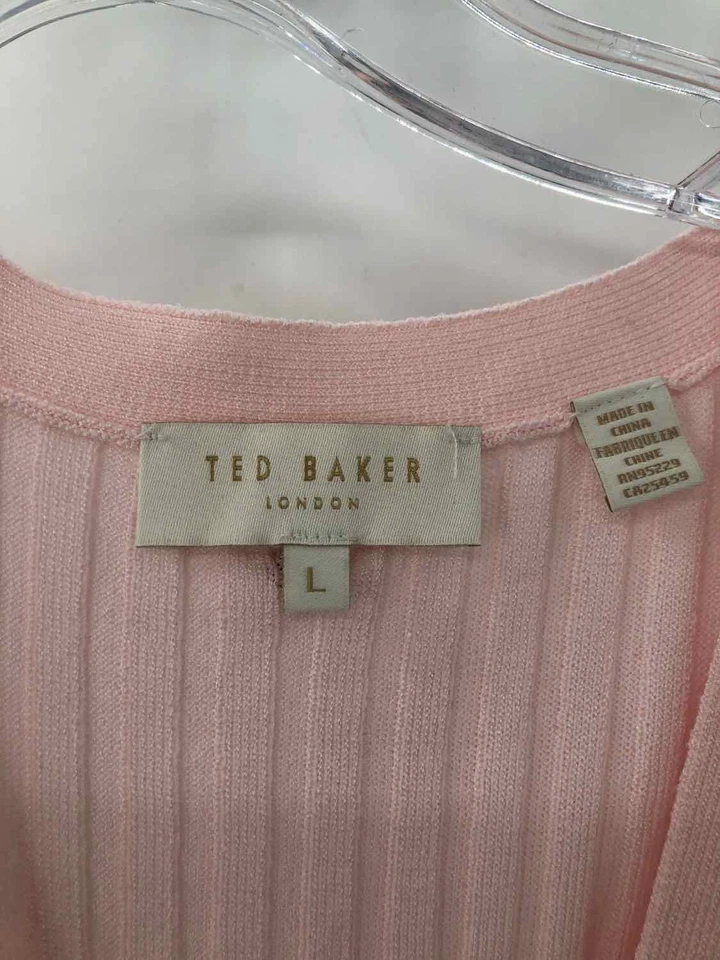Suéter cárdigan Ted Baker rosa talla grande usado Foto 4 de 4