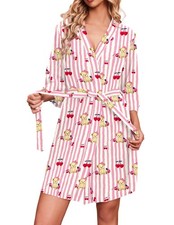 Ekouaer Robes for Women Waffle Knit Bathrobe Soft Lightweight Knee Length Lou...