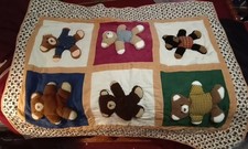 3D Stuffed Teddy Bear Baby Blanket Quilt 48 X 54 Inches