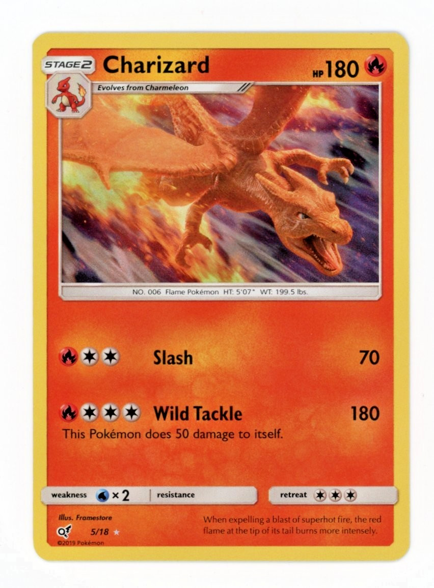 POKEMON CHARIZARD 5/18 HOLO RARE DETECTIVE PIKACHU NM/MINT