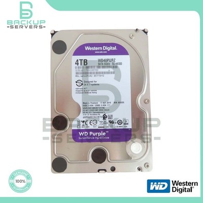 WD40PURZ Western Digital Purple 4TB 7.2K SATA 3.5'' Surveillance Hard Drive