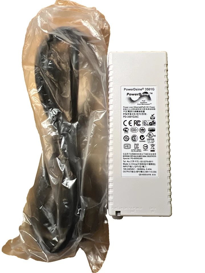 PowerDsine Power Injector PD-3501G/AC PoE 802.3af 1GB  **NEW** - Image 3 of 4