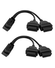 16 Pin Right Angle OBD2 Splitter Y Cable Universal 1 Male Splitter to 2 Female