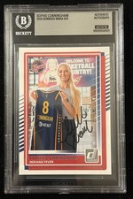 SOPHIE CUNNINGHAM SIGNED 2025 DONRUSS #24 BAS AUTOGRAPH GRADE 10 INDIANA FEVER