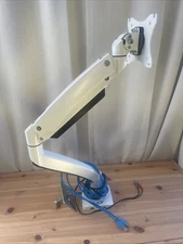 AVLT Computer Monitor Mount Stand - White Which USB And AUX Ports