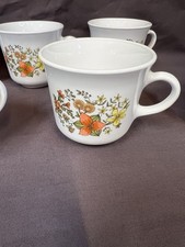 8 Corning Ware Indian Summer Coffee Cups Orange Yellow