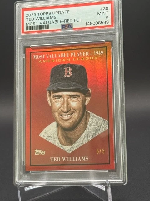 Topps Ted Williams Baseball Serial Numbered Sports Trading Cards