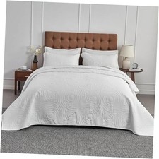 Oversized King Bedspreads 128x120 Lightweight Oversized King 128"x120" White