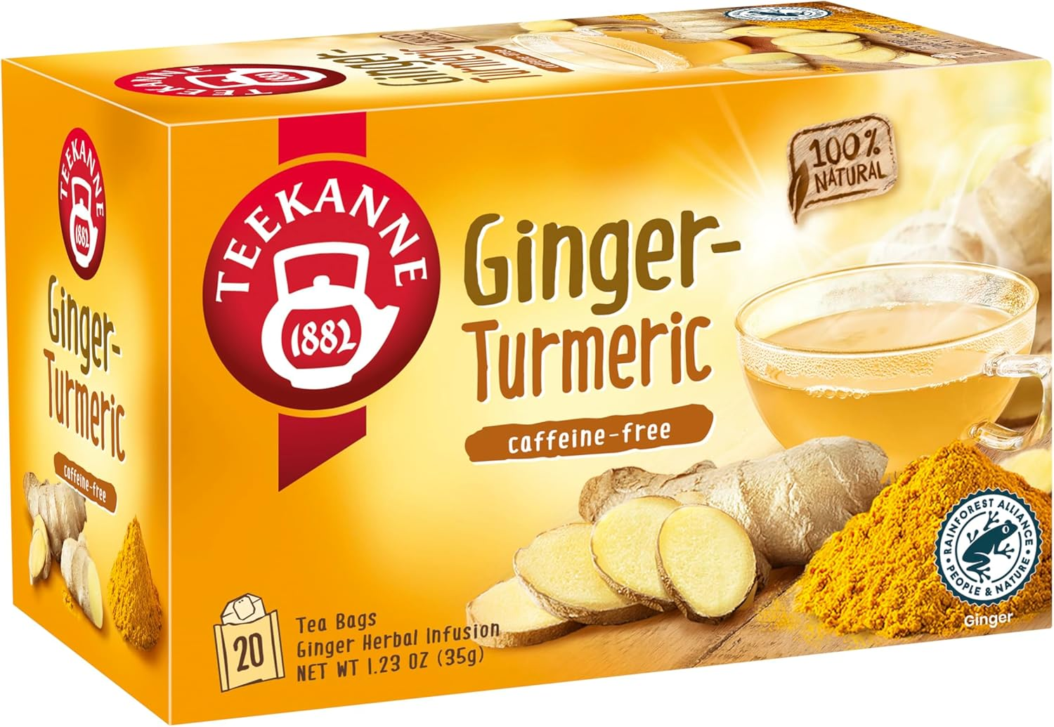 World of Ginger and Turmeric/Curcuma Herbal Infusion Tea 20 Teabags