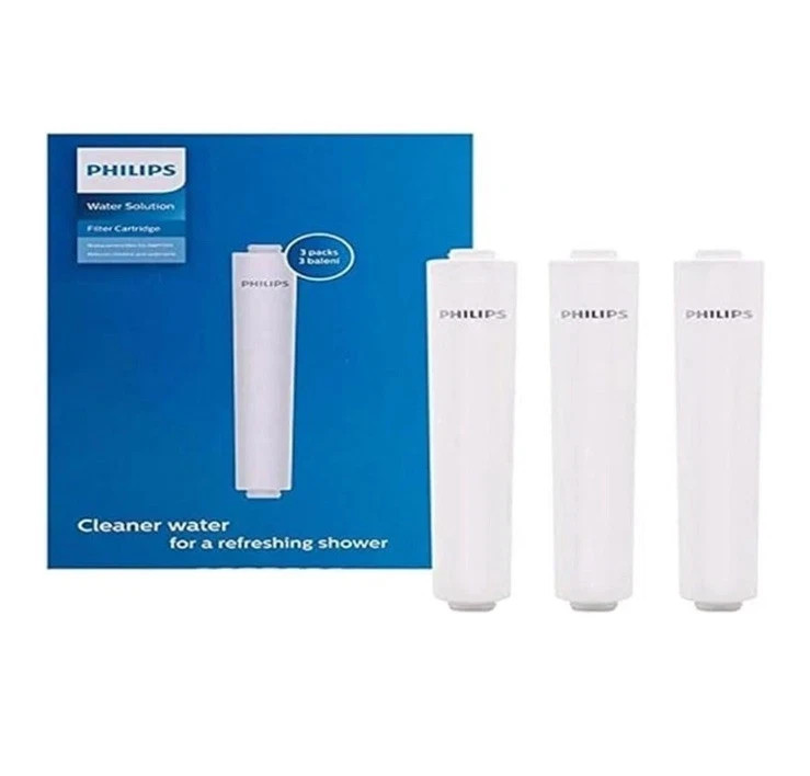 3 x PHILIPS clean water quality purifier Filters (Reduces Chlorine & Sediments)