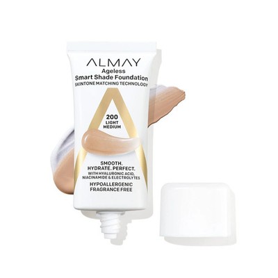 Almay Anti-Aging Foundation, Smart Shade Face Makeup with Hyaluronic Acid, Niaci