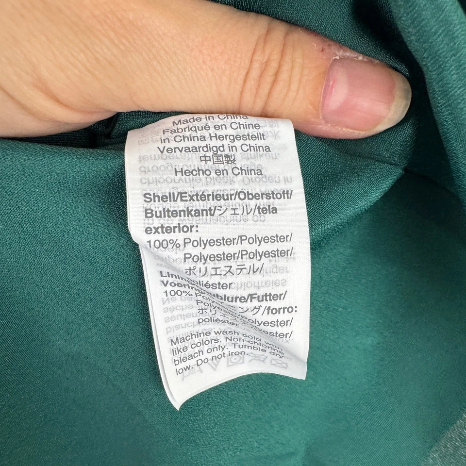 J. Crew изумрудно-зеленый плиссированные Midi платье 2 атласный праздник Рождество - Изображение 4 из 4