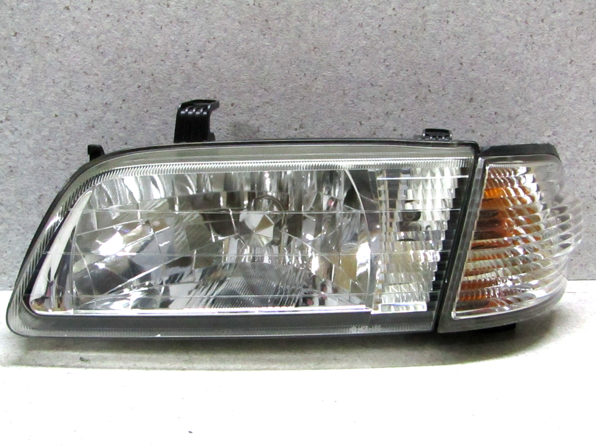 1998 2002 JDM NISSAN SUNNY B15 SILVER CHROME HEADLIGHT W CORNER