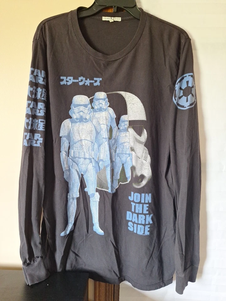 Camiseta Para Hombre Comida Chatarra XL NEGRA Star WAR únete al Lado Oscuro Foto 2 de 4