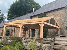 Wooden Hot Tub Shelter, Gazebo, Garden Pergola, 3m x 6m Roof Canopy car port