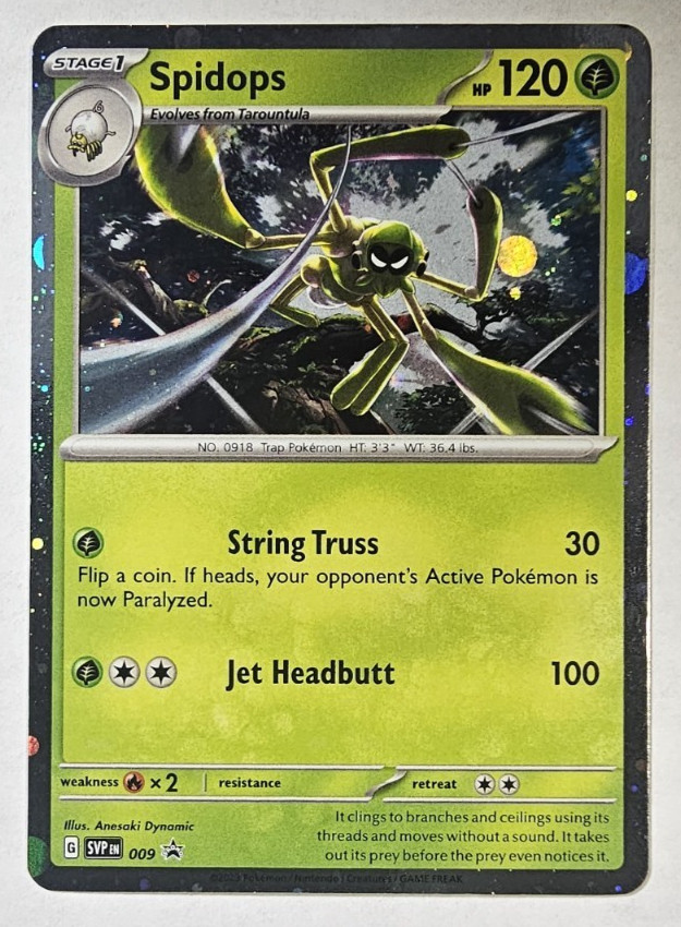 2023 Scarlet & Violet Black Star Promo Spidops #9 Cosmos Holo