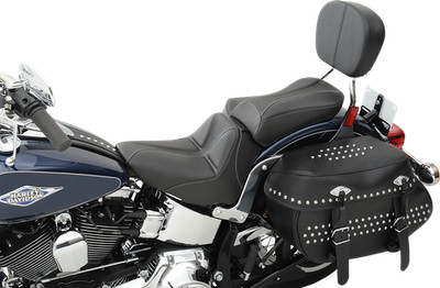 Saddlemen Dominator Solo Seat Black w/Gray Stitching Harley 06-17 806-15-0042