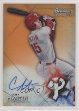 2021 Bowman Sterling Prospect Orange Refractor 74/75 Casey Martin Auto 0y0n