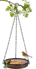 Hanging Bird Feeder  Tray - Metal Mesh Platform, Perfect for Attracting Birds t
