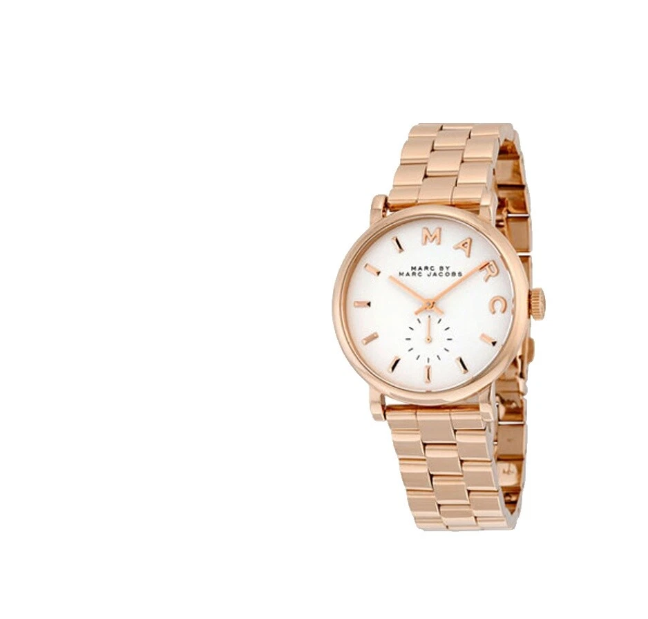 Marc by Marc Jacobs Caja de acero inoxidable Relojes de pulsera de cuero