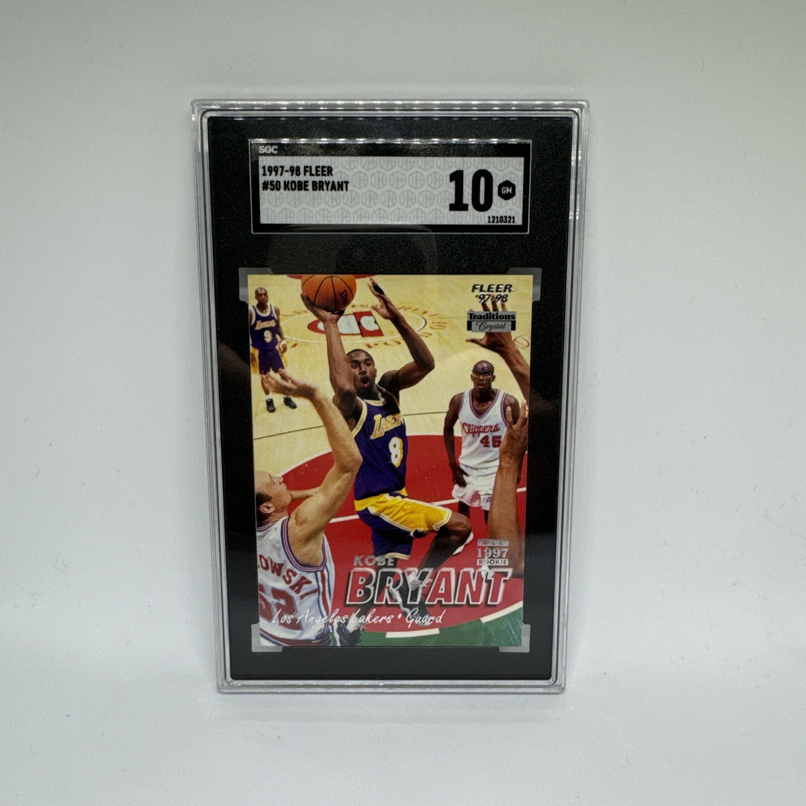 1997 Fleer Crystal Collection #50 Kobe Bryant Los Angeles Lakers PSA 10 Gem Mint