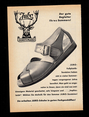 3w4460/ Alte Reklame von 1958   JUBO-Fußplastik-Sandalen