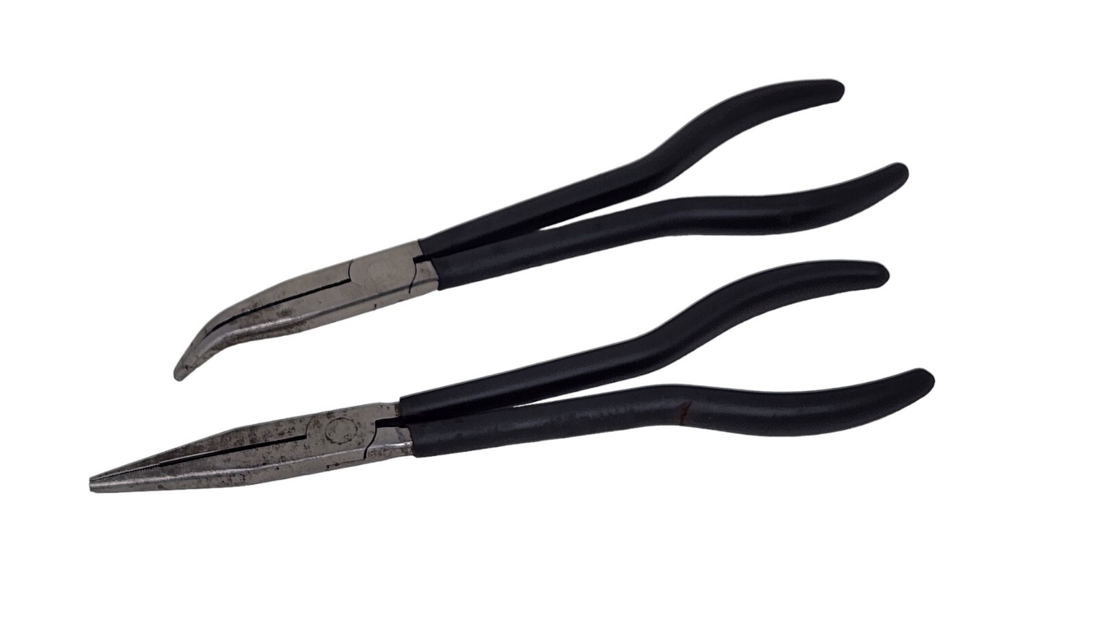 Vintage Craftsman Long Reach Needle Nose Pliers Set Straight 45 Bend