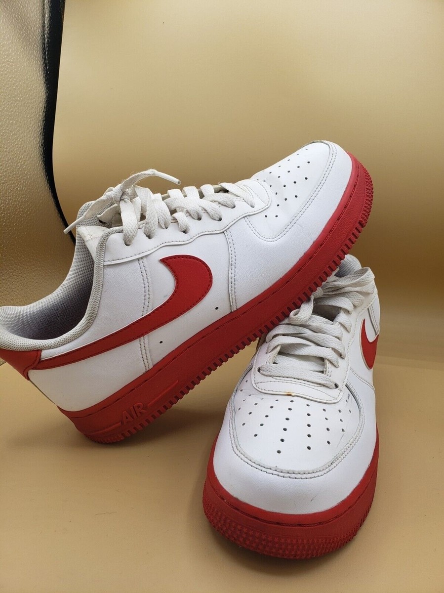 Nike Air Force 1 Retro Low White University Red Midsole Nike Air Force 1 Retro Low White University Red Midsole