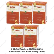 5 BOX x 20 sachets BOH Plantation Cameronian Gold Blend Teabag Sachet
