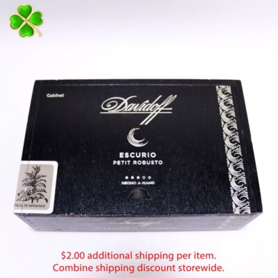 Davidoff Escurio Petit Robusto Empty Wood Cigar Box 6'' x 4'' x 2''