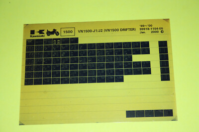 original Microfiche Kawasaki VN1500 Drifter VN1500J Bj 99-00 Explosionszeichnung