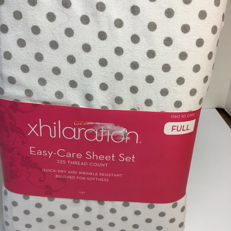 FULL NEW SHEETS,WHITE WITH GREY DOTS. from Target NEW - Image 2 of 4