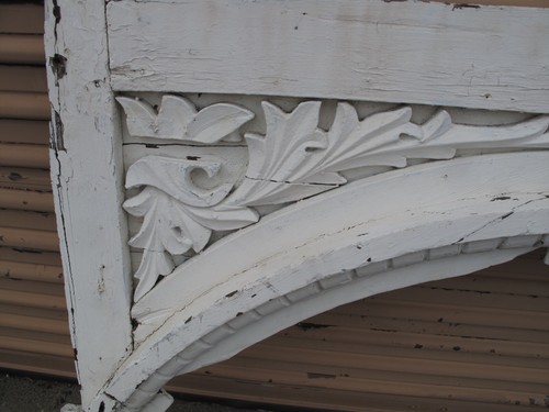 Antique White Wood Victorian Decorative Architectural Arch - Picture 4 of 6