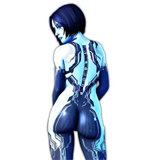 Cortana Halo Waifu Weatherproof Anime Sticker 6" Car Decal