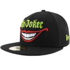 The Joker Smile Black Colorway New Era 59Fifty Fitted Hat Black