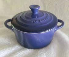 Le Creuset Cobalt Blue Mini Round Stoneware Cocotte Mini Casserole Dish w/Lid