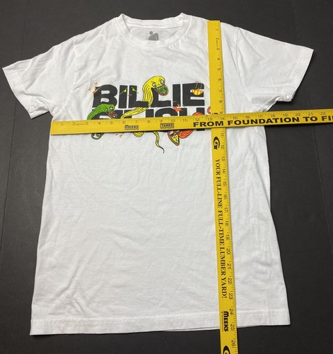 Billie Eilish 2019 T-shirt Adult Small White Music Tour Merch Monsters E14 - Picture 4 of 4