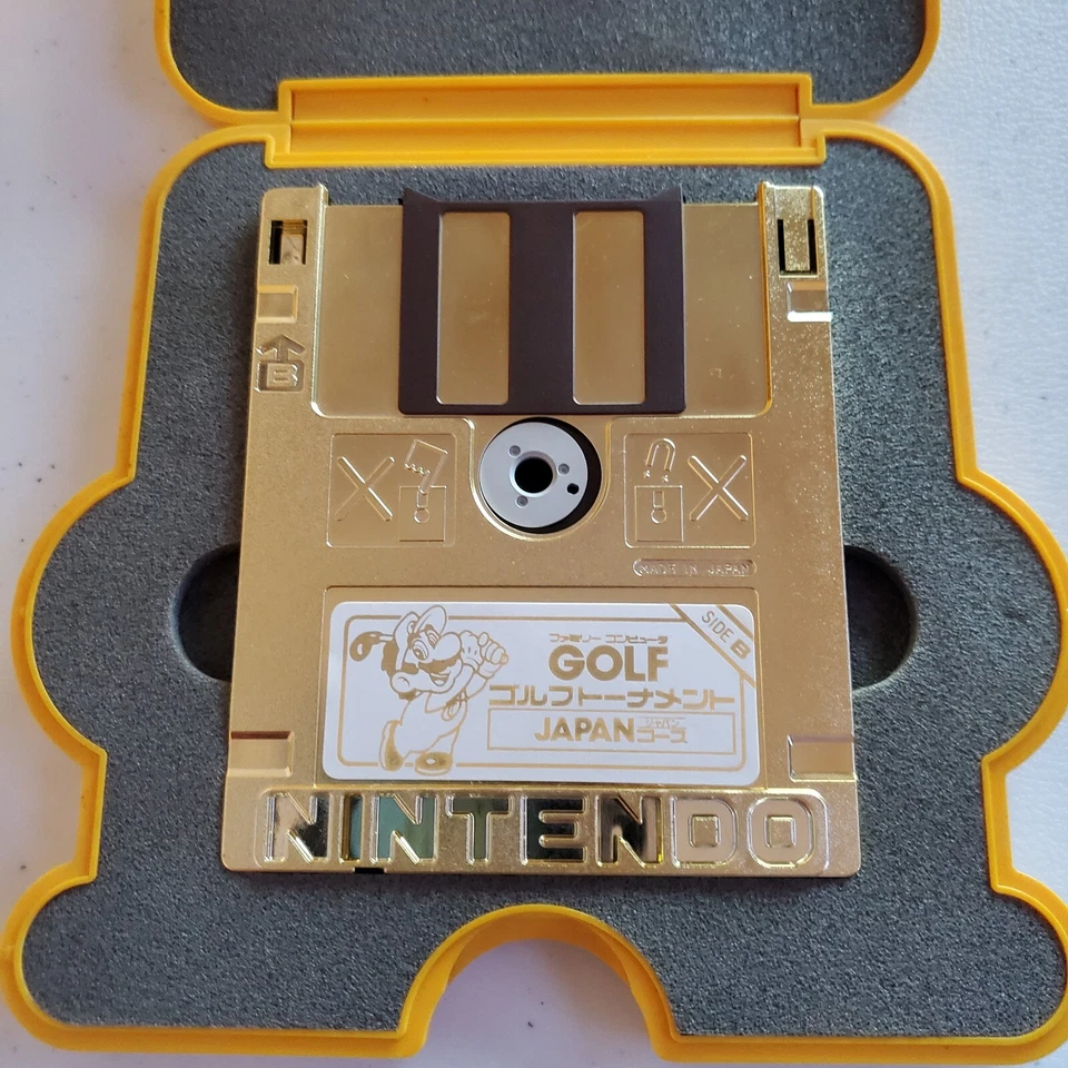 RARE Nintendo Tournament Golf Course GOLD DISK Prize 1987 - Image 2 of 4