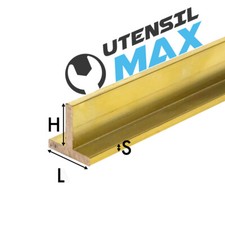 MICRO PROFILI IN OTTONE A "T" - LUNGHEZZA 50 CM. - VARIE DIMENSIONI