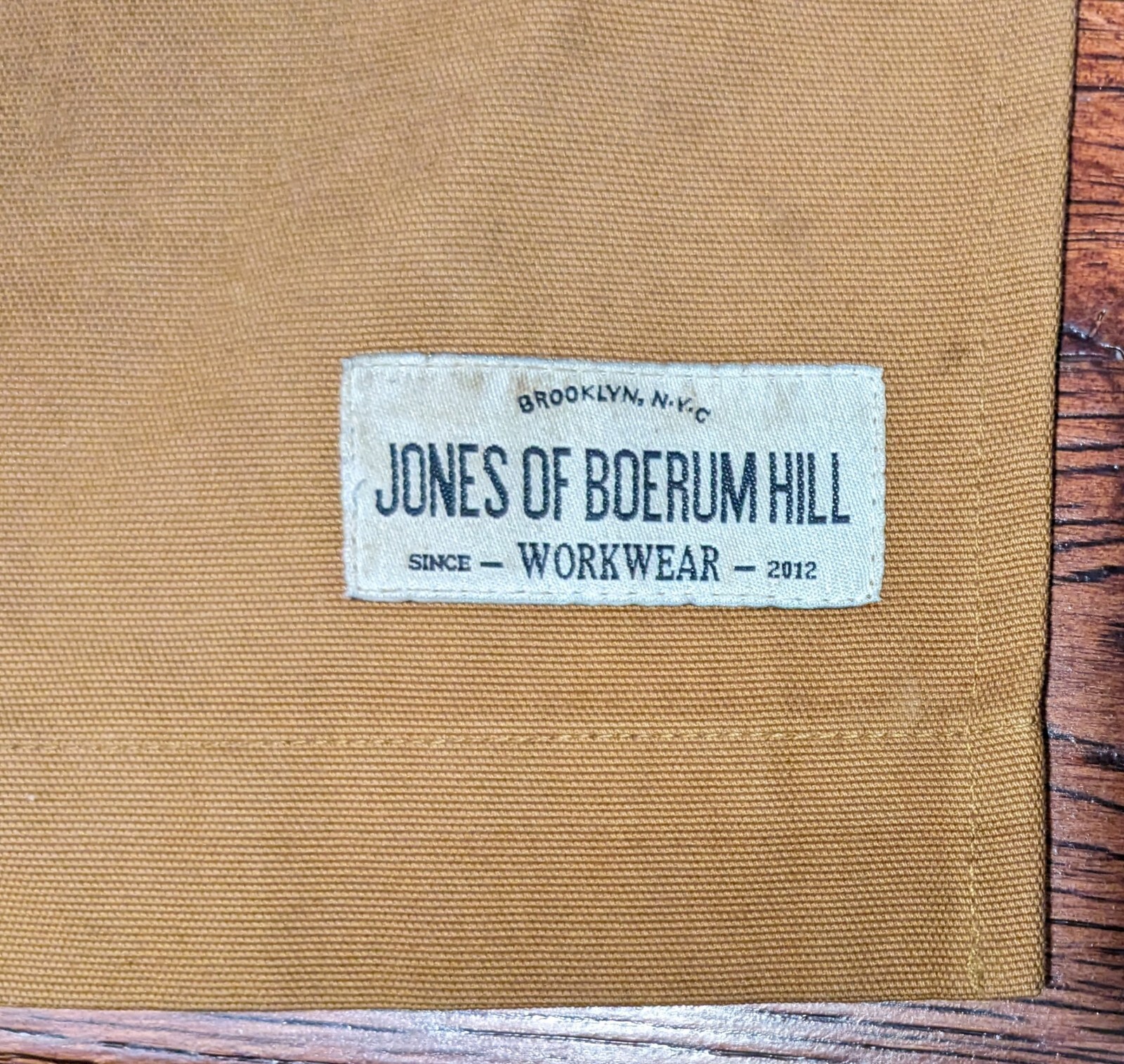 Jones of Boerum Hill Workman Waist Server Apron Field Tan Canvas Huckberry