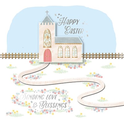 Liebe & Segen senden Ostern Grußkarte verzierte handgefertigte Karten