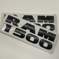 2X Front Door Side Emblem Letter Badge Replacement Fits for RAM 1500 Matte Black