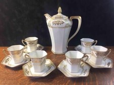 Vintage Noritake Teapot Chocolate Pot Set 6 C...
