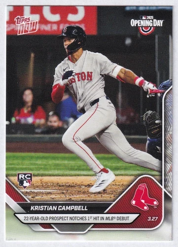 2025 MLB Topps NOW #11 Kristian Campbell RC Boston Red Sox Rookie - Picture 1 of 2