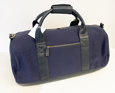 REISETASCHE WEEKENDER SPORTTASCHE REISE TASCHE CANVAS LEDER BLAU